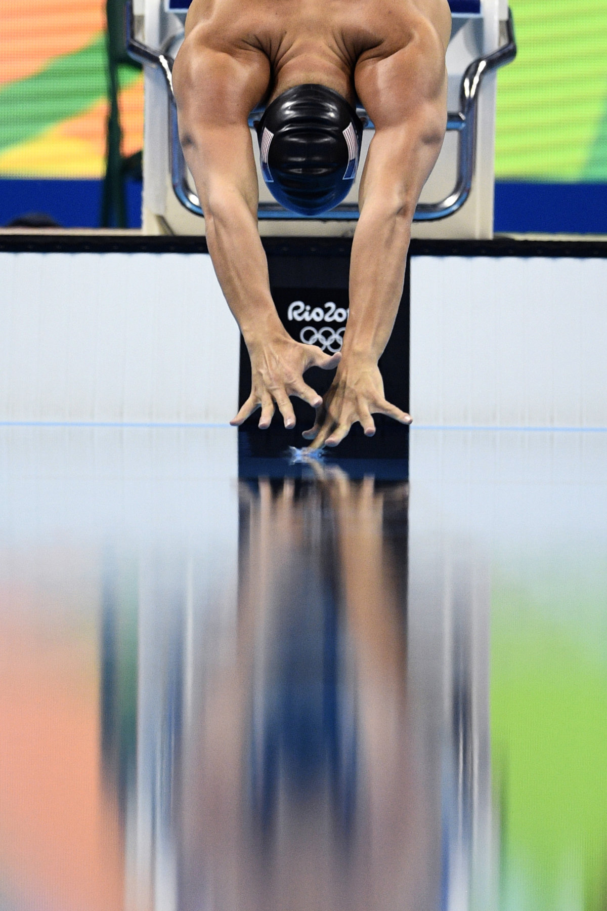 Plongeon d'un athlète au Jeux Olympiques de Rio 2016